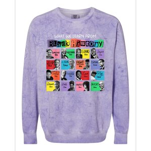 What We Learn From Black History Colorblast Crewneck Sweatshirt