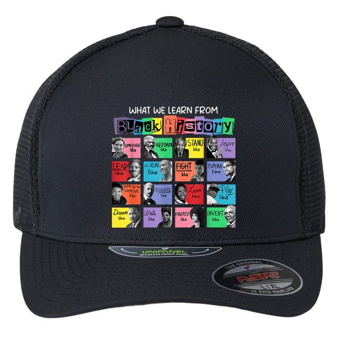 What We Learn From Black History Flexfit Unipanel Trucker Cap