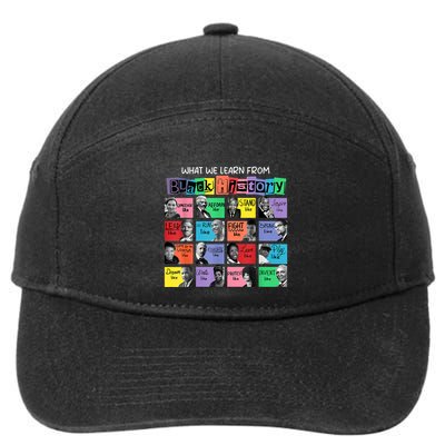 What We Learn From Black History 7-Panel Snapback Hat
