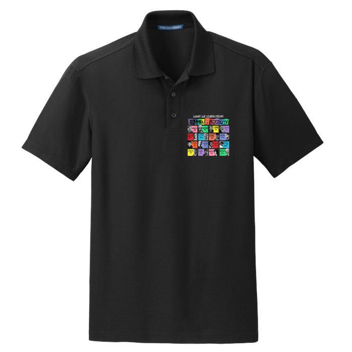 What We Learn From Black History Dry Zone Grid Polo