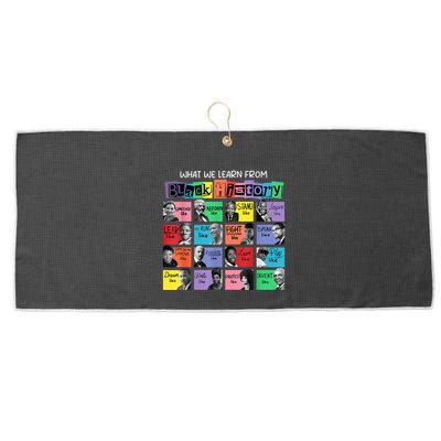 What We Learn From Black History Large Microfiber Waffle Golf Towel