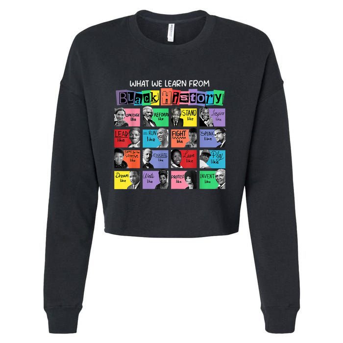 What We Learn From Black History Cropped Pullover Crew
