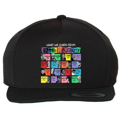 What We Learn From Black History Wool Snapback Cap