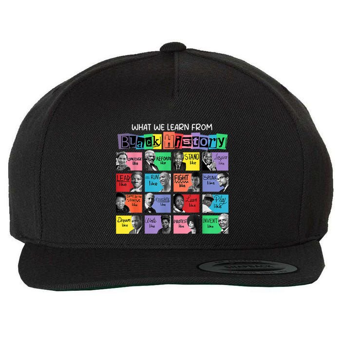 What We Learn From Black History Wool Snapback Cap