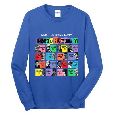 What We Learn From Black History Tall Long Sleeve T-Shirt