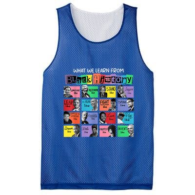 What We Learn From Black History Mesh Reversible Basketball Jersey Tank