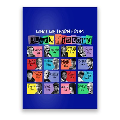 What We Learn From Black History Poster