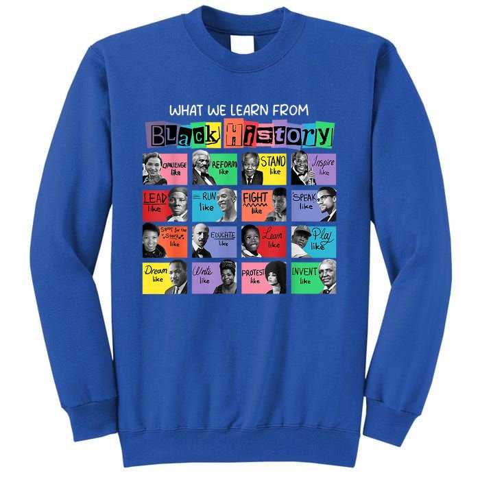 What We Learn From Black History Tall Sweatshirt