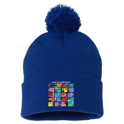 What We Learn From Black History Pom Pom 12in Knit Beanie