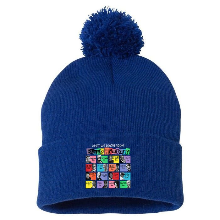 What We Learn From Black History Pom Pom 12in Knit Beanie