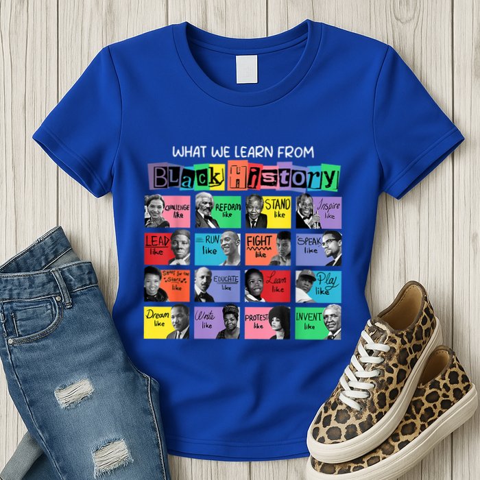 What We Learn From Black History Womens T-Shirt