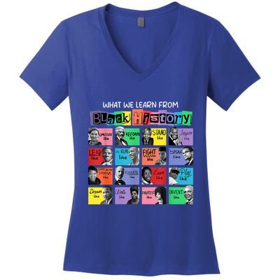 What We Learn From Black History Women's V-Neck T-Shirt