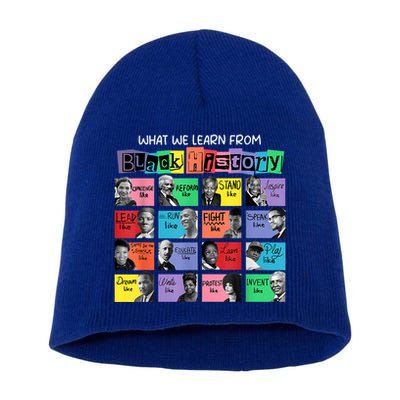 What We Learn From Black History Short Acrylic Beanie