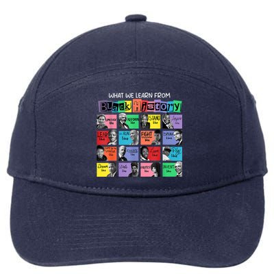 What We Learn From Black History 7-Panel Snapback Hat