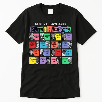 What We Learn From Black History Tall T-Shirt