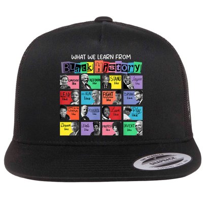 What We Learn From Black History Flat Bill Trucker Hat