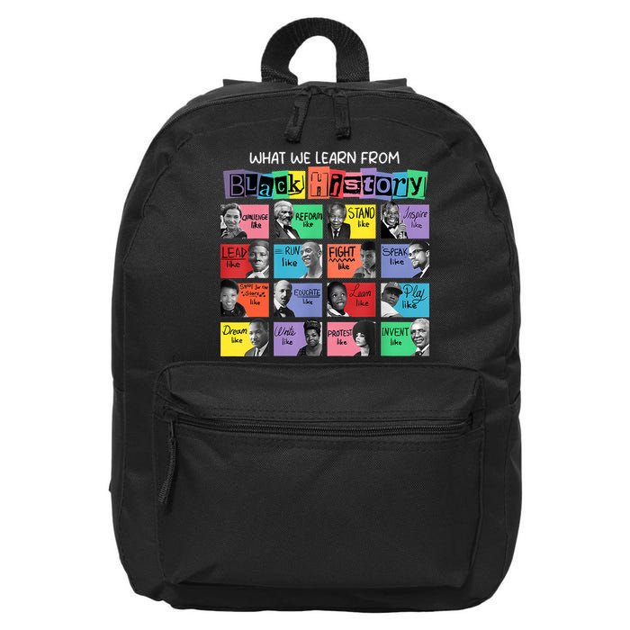 What We Learn From Black History 16 in Basic Backpack
