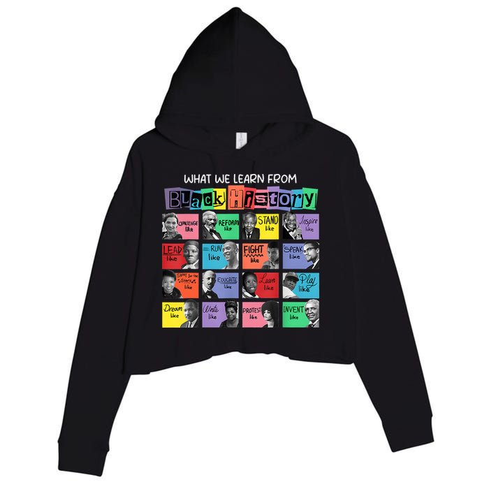 What We Learn From Black History Crop Fleece Hoodie