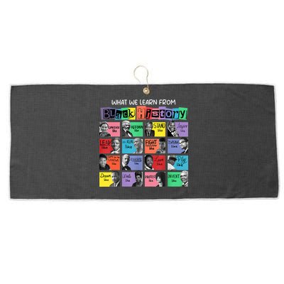 What We Learn From Black History Large Microfiber Waffle Golf Towel