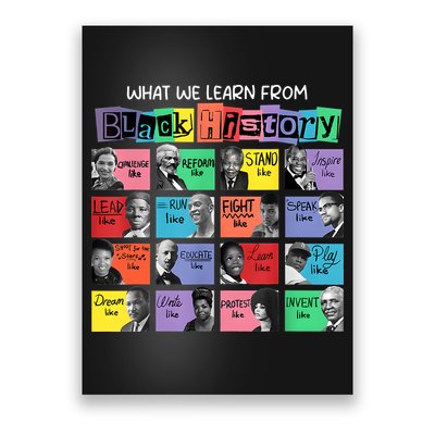 What We Learn From Black History Poster