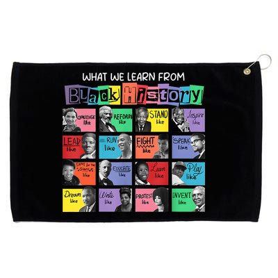 What We Learn From Black History Grommeted Golf Towel