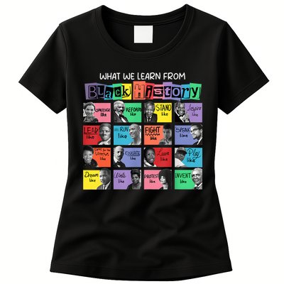 What We Learn From Black History Womens T-Shirt