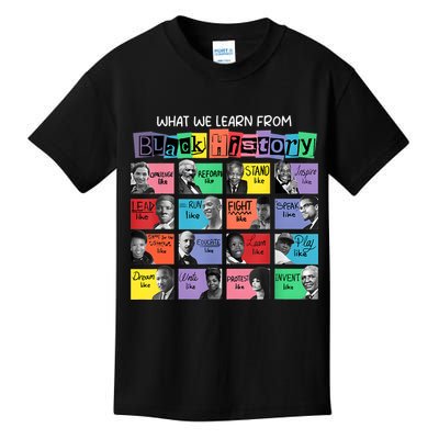 What We Learn From Black History Kids T-Shirt
