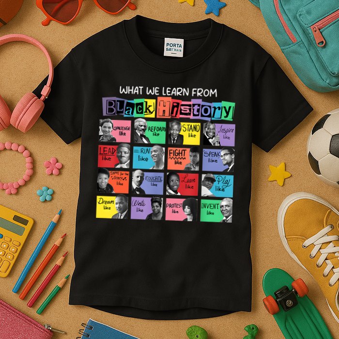 What We Learn From Black History Kids T-Shirt
