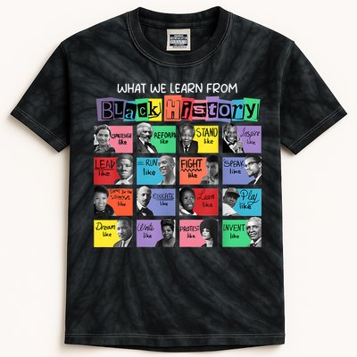 What We Learn From Black History Kids Tie-Dye T-Shirt