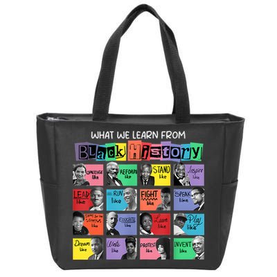 What We Learn From Black History Zip Tote Bag