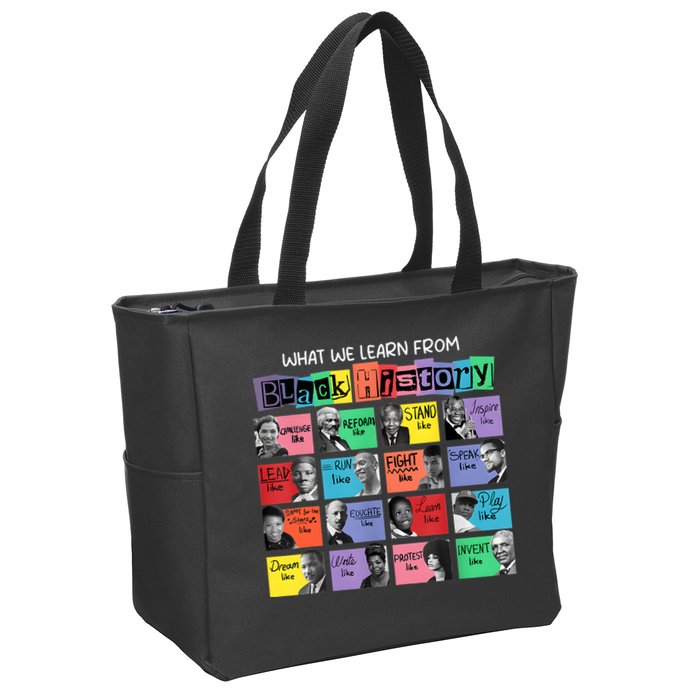 What We Learn From Black History Zip Tote Bag