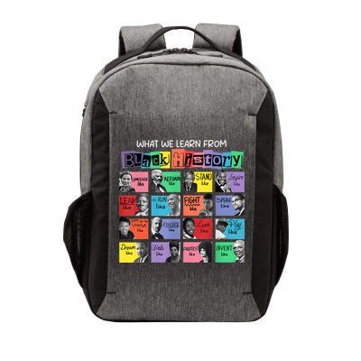 What We Learn From Black History Vector Backpack