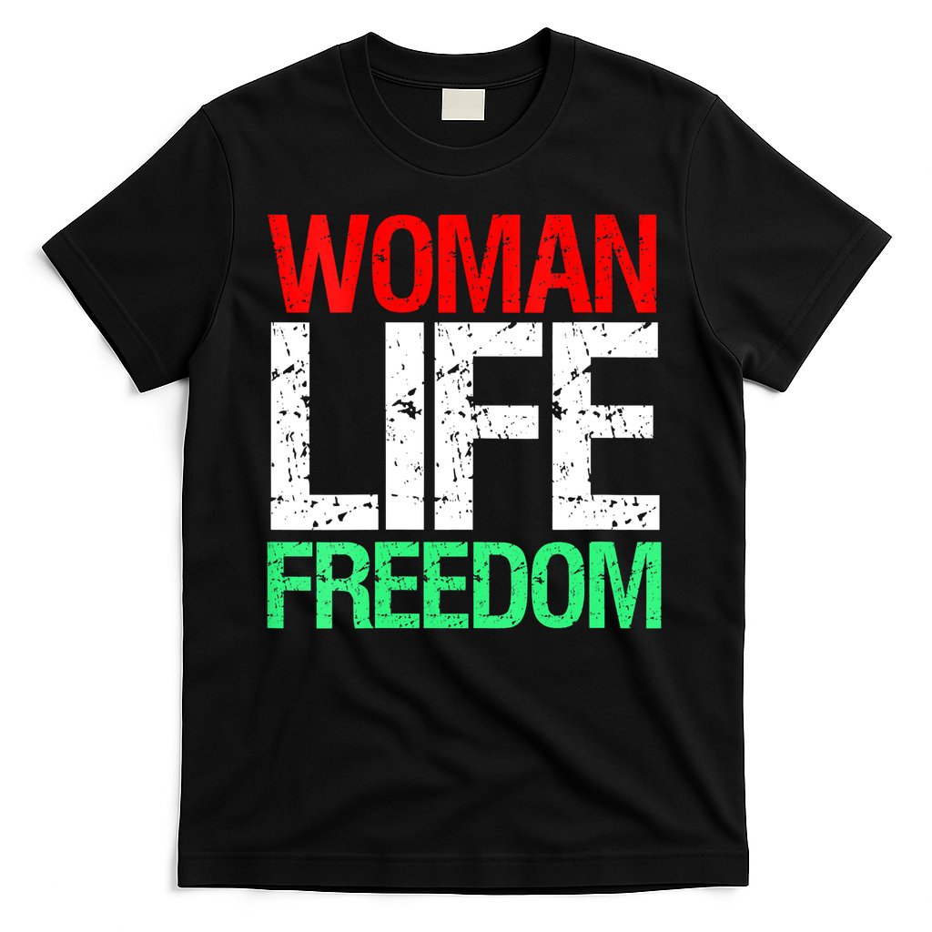 Wo WOMAN LIFE FREEDOM IRAN Iranian Patriotic Slogan Vintage T-Shirt