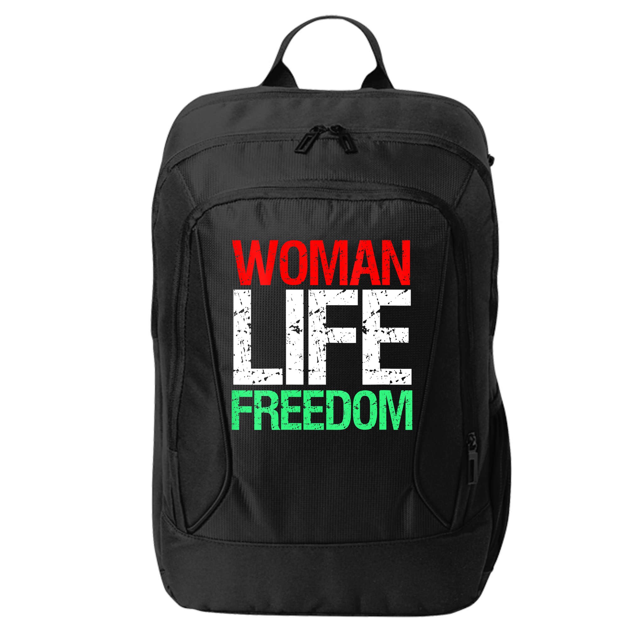 Wo WOMAN LIFE FREEDOM IRAN Iranian Patriotic Slogan Vintage City Backpack