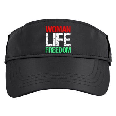 Wo WOMAN LIFE FREEDOM IRAN Iranian Patriotic Slogan Vintage Adult Drive Performance Visor