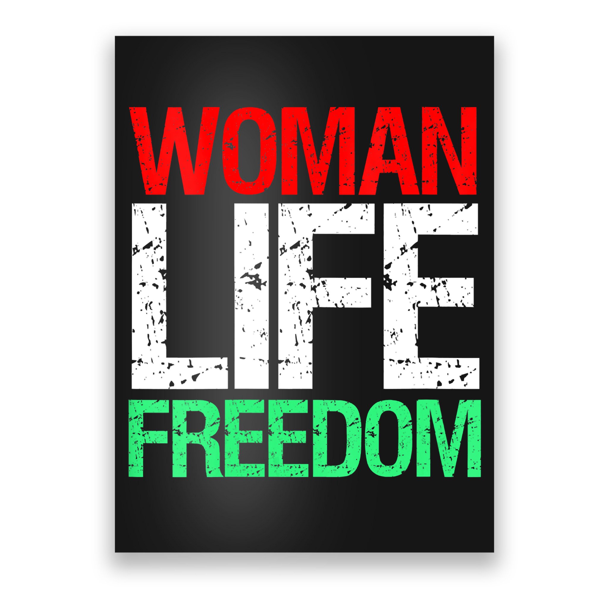 Wo WOMAN LIFE FREEDOM IRAN Iranian Patriotic Slogan Vintage Poster