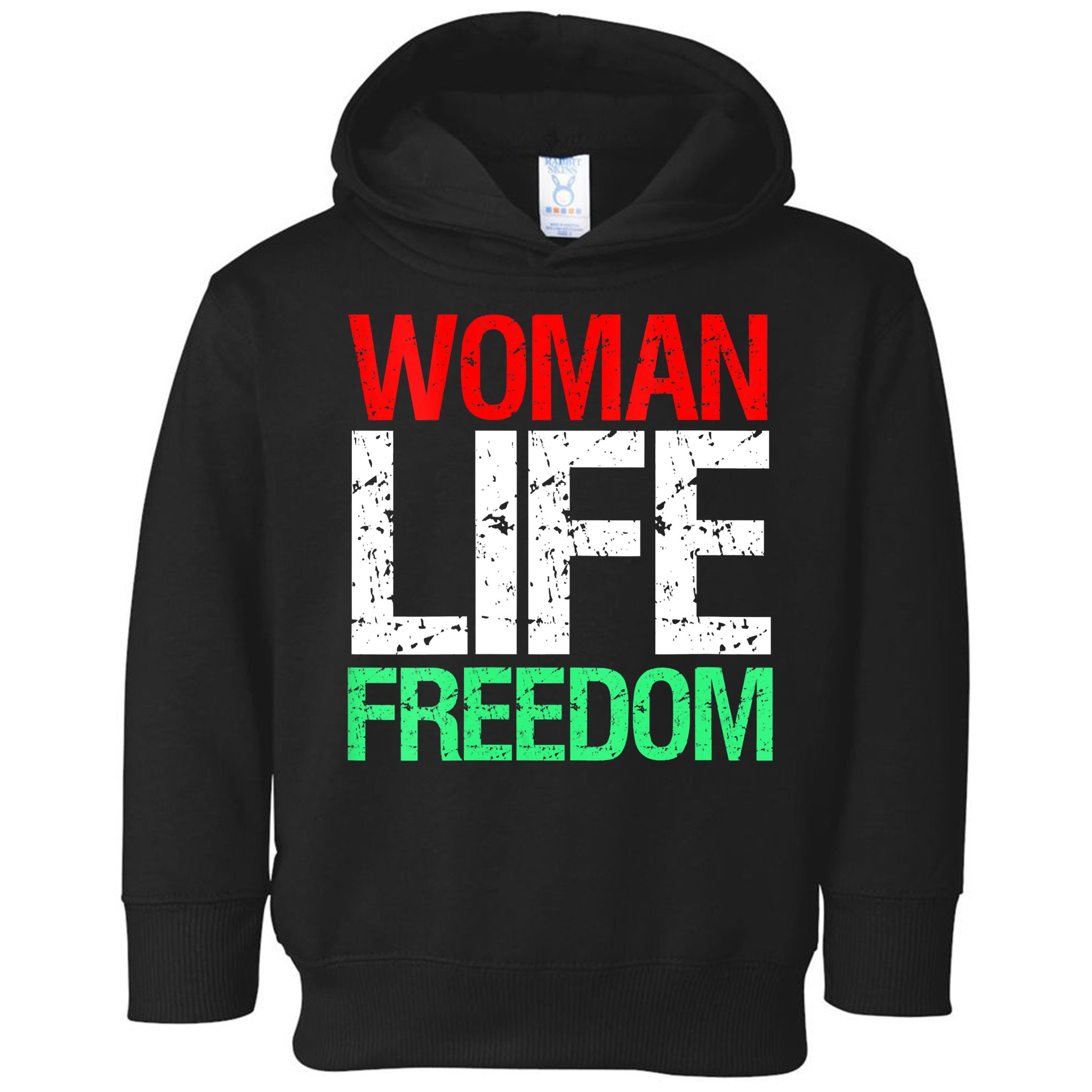 Wo WOMAN LIFE FREEDOM IRAN Iranian Patriotic Slogan Vintage Toddler Hoodie