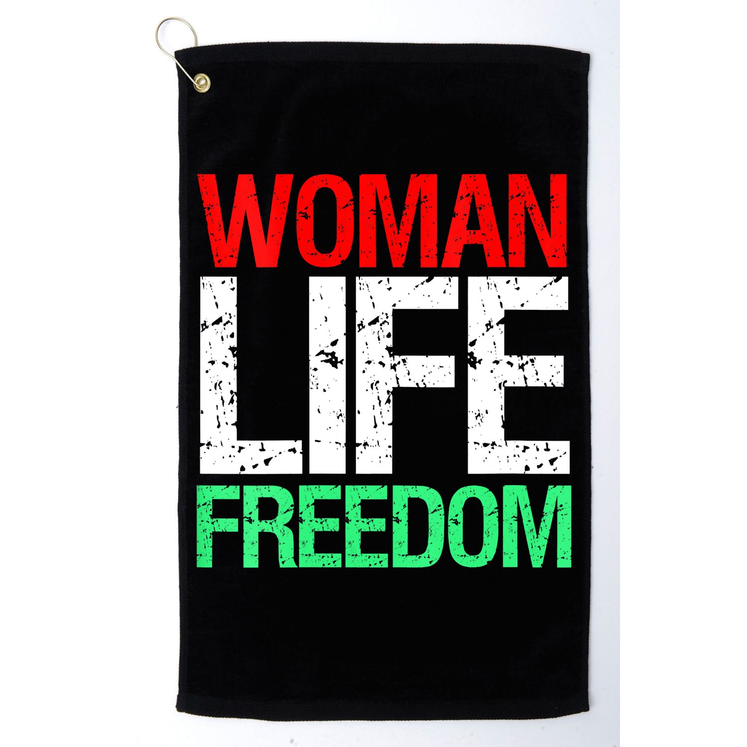 Wo WOMAN LIFE FREEDOM IRAN Iranian Patriotic Slogan Vintage Golf Towel