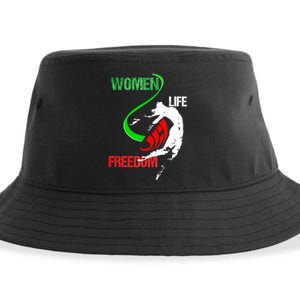 Wo Woman Life Freedom Zan Zendegi Azadi Iran Freedom Sustainable Bucket Hat