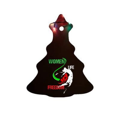 Wo Woman Life Freedom Zan Zendegi Azadi Iran Freedom Ceramic Tree Ornament