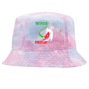 Wo Woman Life Freedom Zan Zendegi Azadi Iran Freedom Tie-Dyed Bucket Hat