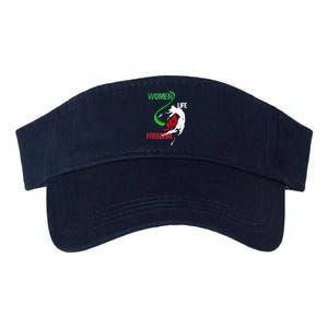 Womens Woman Life Freedom Zan Zendegi Azadi Iran Freedom Valucap Bio-Washed Visor