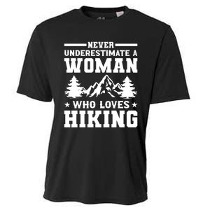 Women Who Love Hiking Graphic Cooling Performance Crew T-Shirt