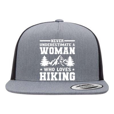 Women Who Love Hiking Graphic Flat Bill Trucker Hat