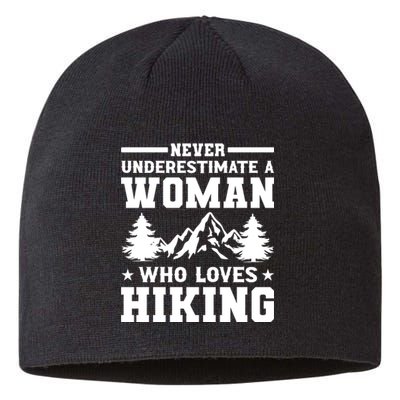 Women Who Love Hiking Graphic Sustainable Beanie