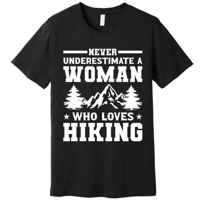 Women Who Love Hiking Graphic Premium T-Shirt