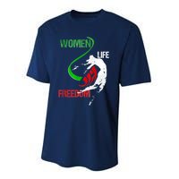 Wos Woman Life Freedom Zan Zendegi Azadi Iran Freedom Performance Sprint T-Shirt