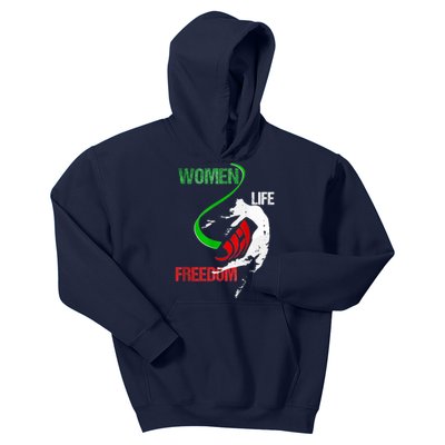 Wos Woman Life Freedom Zan Zendegi Azadi Iran Freedom Kids Hoodie