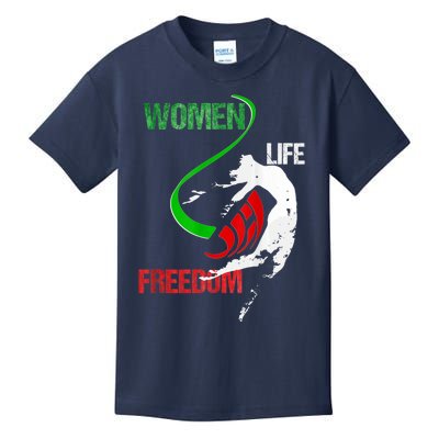 Wos Woman Life Freedom Zan Zendegi Azadi Iran Freedom Kids T-Shirt