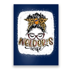 Welder Wife Life Messy Bun Bleached Wo Mother's Day Poster